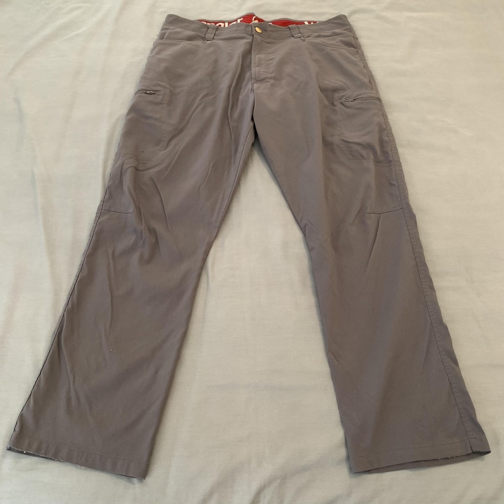Wrangler Cargo Pants Mens 38x32 Gray Nylon Stretch Hiking Outdoor‎ Travel Casual